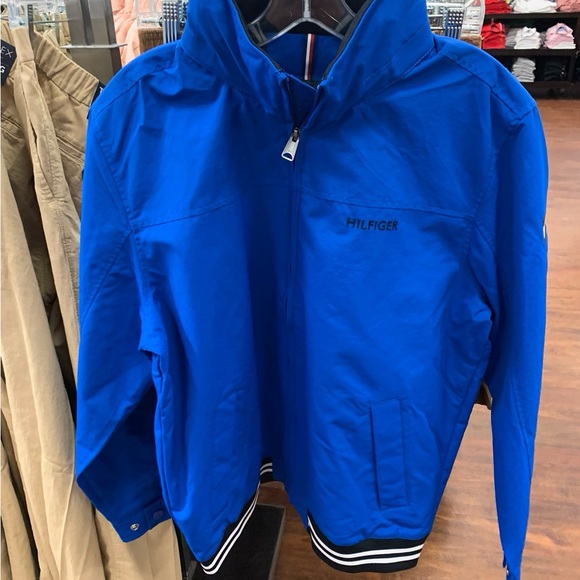 NWT Tommy Hilfiger men wind breaker with hidden hood M/L/XL - Picture 3 of 10